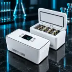 Peptid-Kühlschrank mobil – mit Temperaturanzeige
