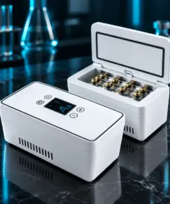 Peptid-Kühlschrank mobil – mit Temperaturanzeige